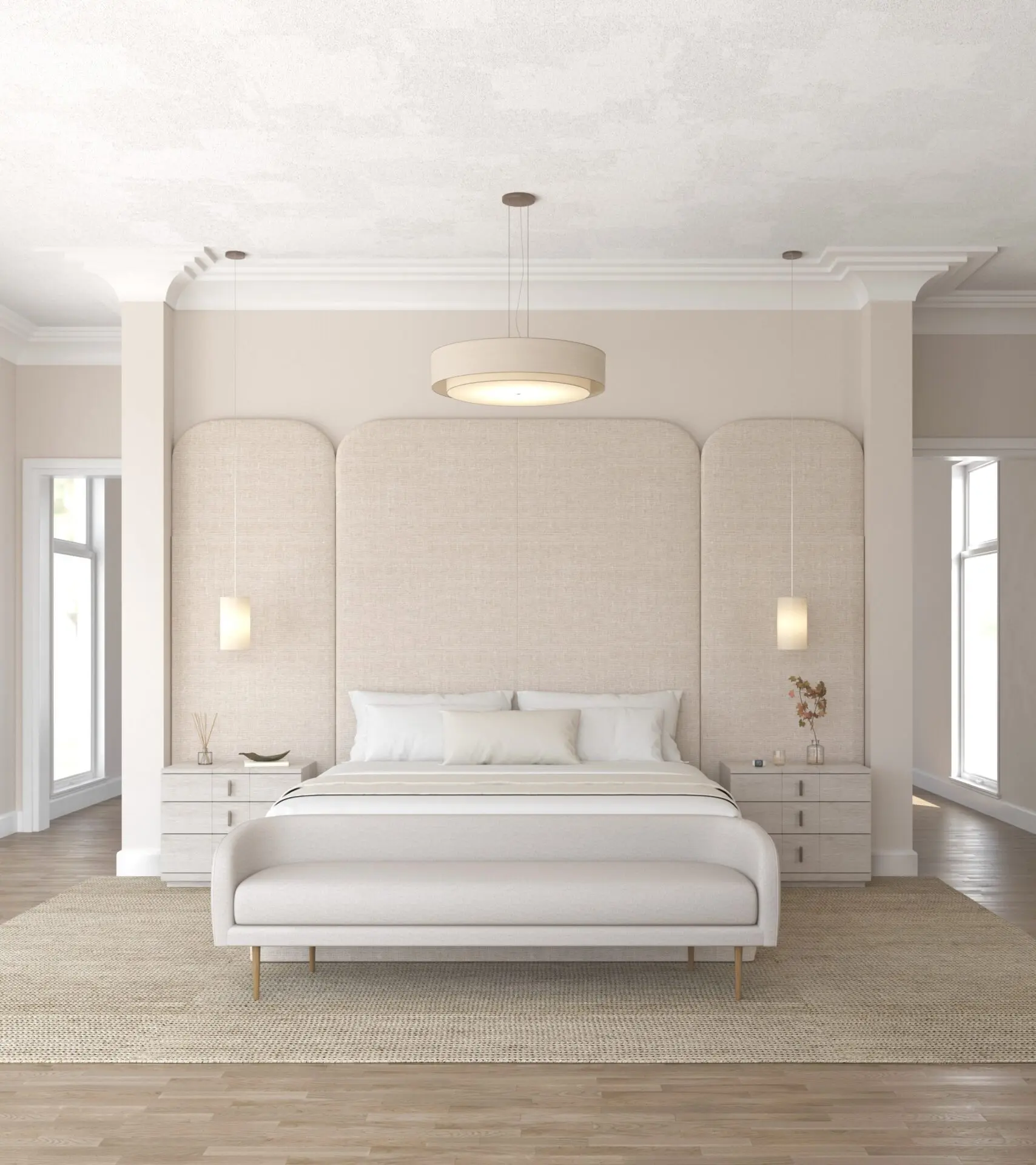 Custom Upholstered Bed, Parisian - Bedroom Wall Panels