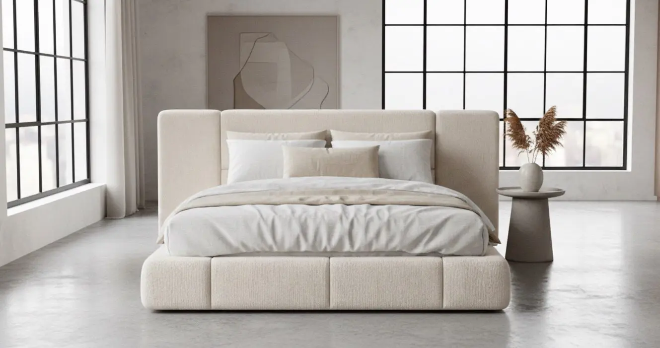 Wall Mounted Headboard + Custom Bed