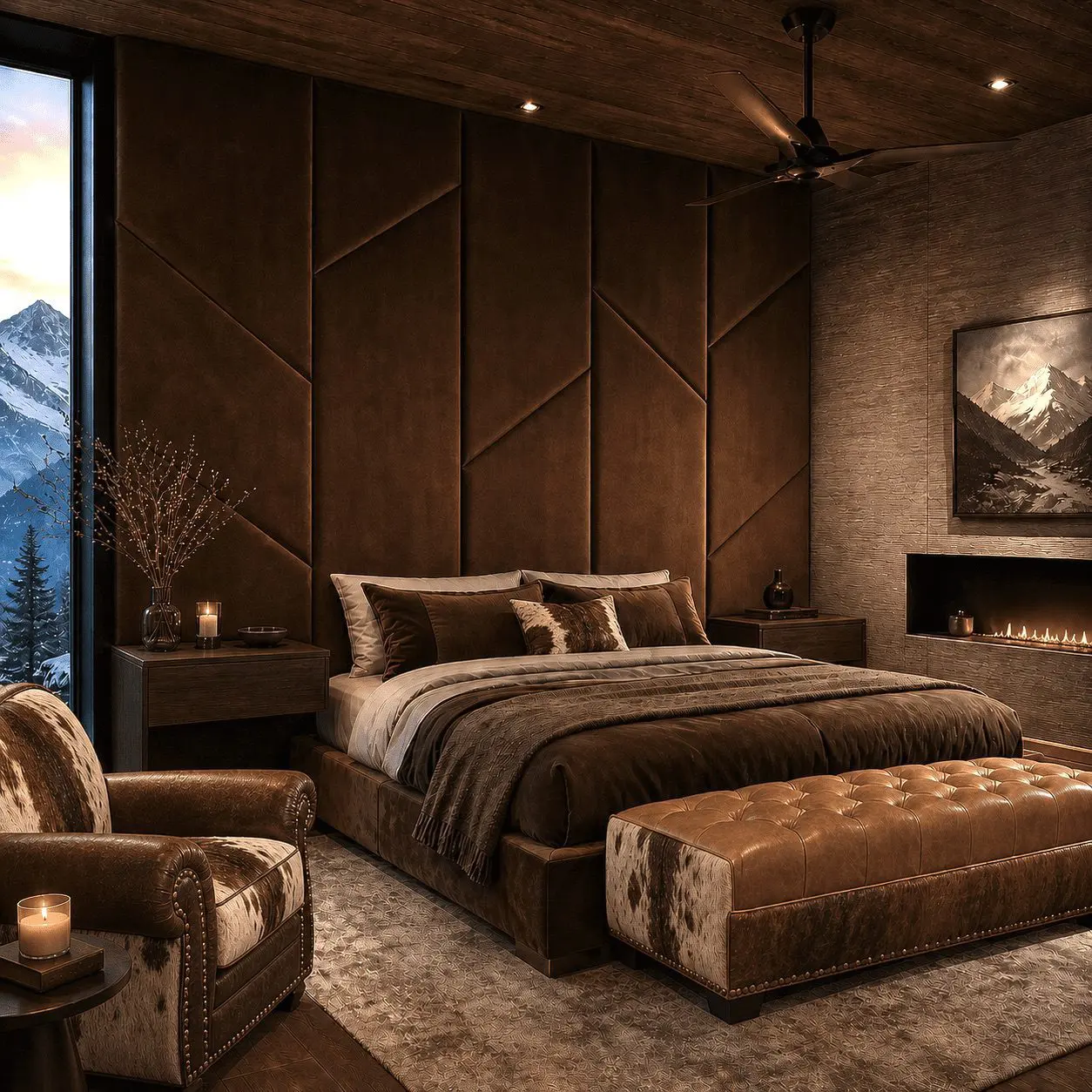 Luxury Mountain Bedrooms & Custom Upholstered Beds