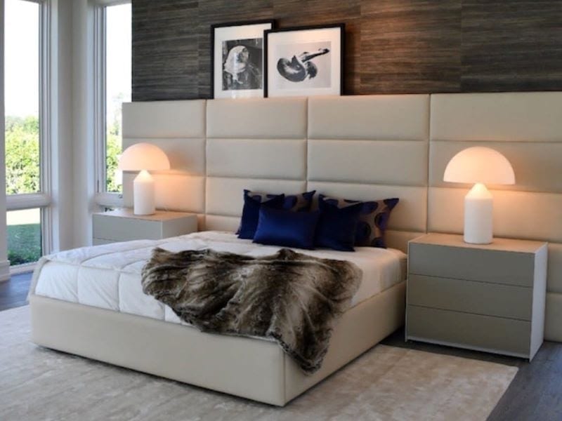 Custom Luxury Beds with Custom upholstered wall panels - Custom Bedroom furniture | Blend Home Furnishings