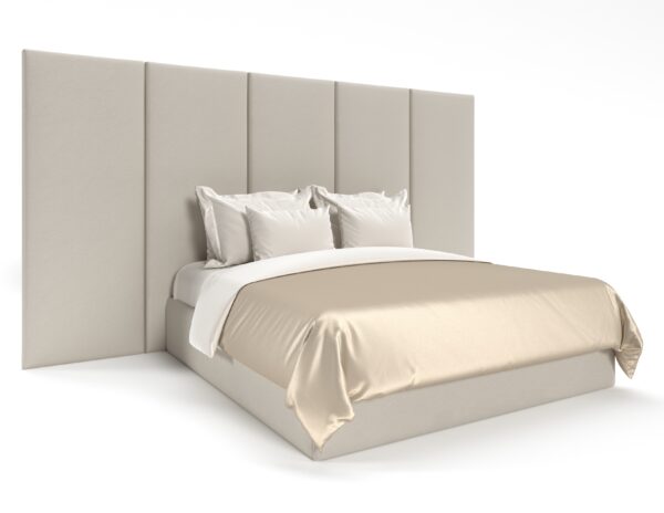 AMAN 2 Upholstered Wall Mounted Headboard & Bed, Luxury Furniture - Blend Home Furnishings