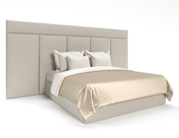 BACCARAT 2 Upholstered Wall Mounted Headboard & Bed, Luxury Furniture - Blend Home Furnishings
